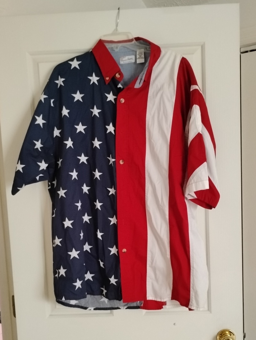 American Flag Button-Up Shirt - Stars & Stripes